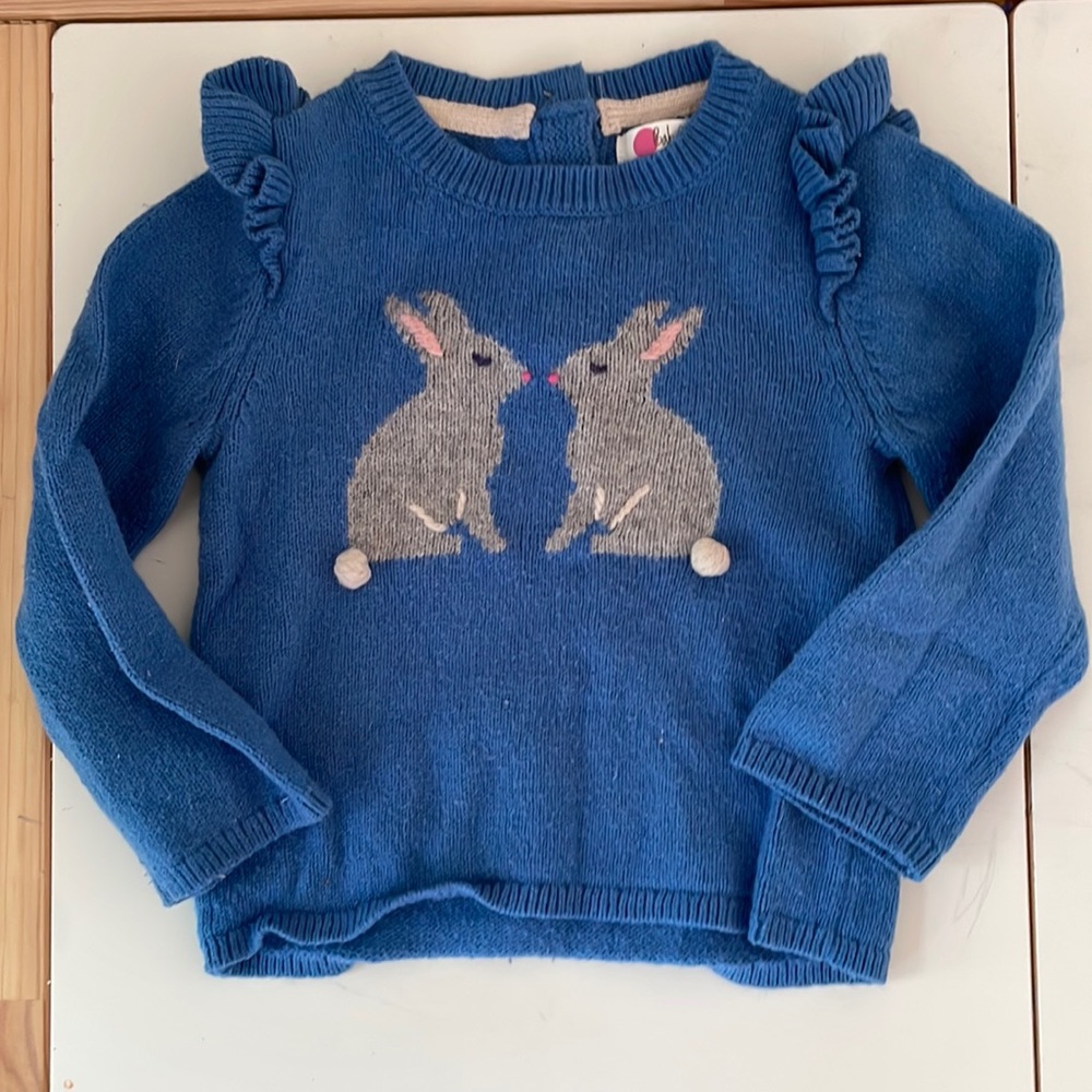 Baby Boden rabbit sweater
